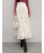 シャギーエンブロイダリースカート