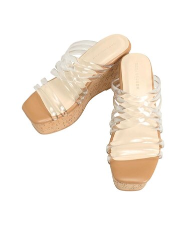 クリアチューブウェッジサンダル