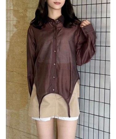 ガーターデザインシャツ