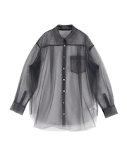 【OUNNOUN】チュールレイヤードシャツ