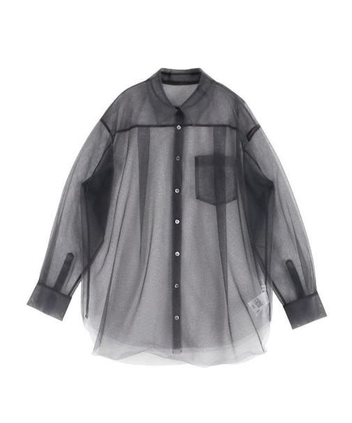 【OUNNOUN】チュールレイヤードシャツ