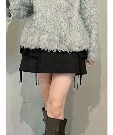 【OUNNOUN】フリルデザインミニスカート