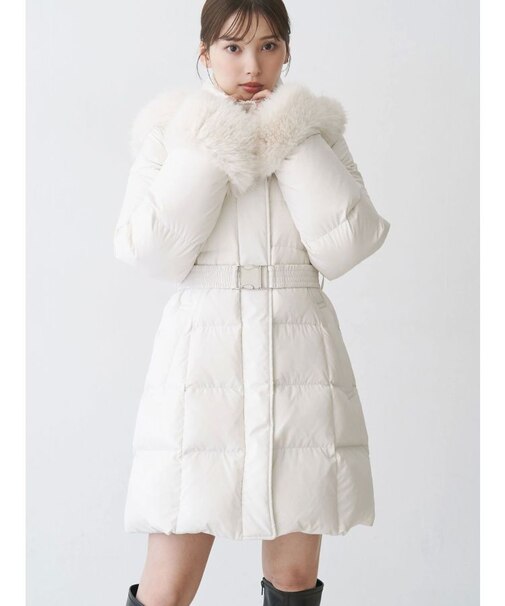 フェイクファー付きアライドロングダウン