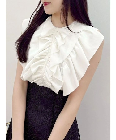 リボンフリルブラウス