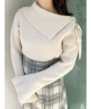 2WAYアシメカラーニット