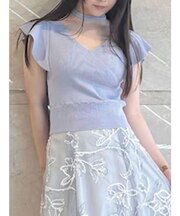 カシュクールラッフルコンパクトニット