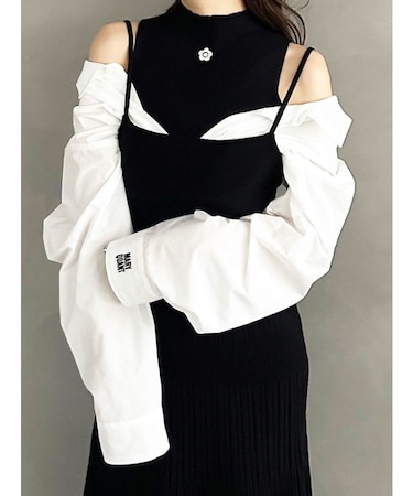 【MARY QUANTコラボ】シャツドッキングニットワンピース