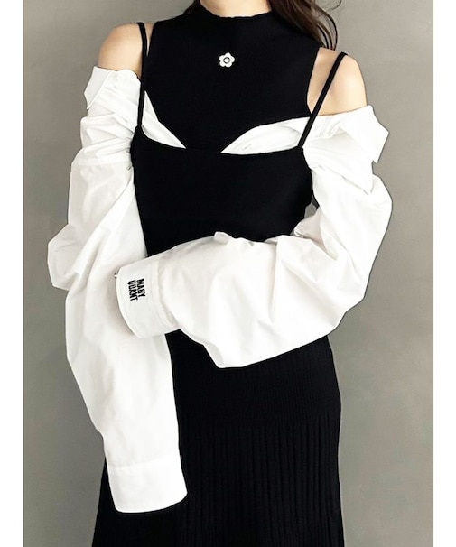 【MARY QUANTコラボ】シャツドッキングニットワンピース