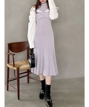 【MARY QUANTコラボ】シャツドッキングニットワンピース