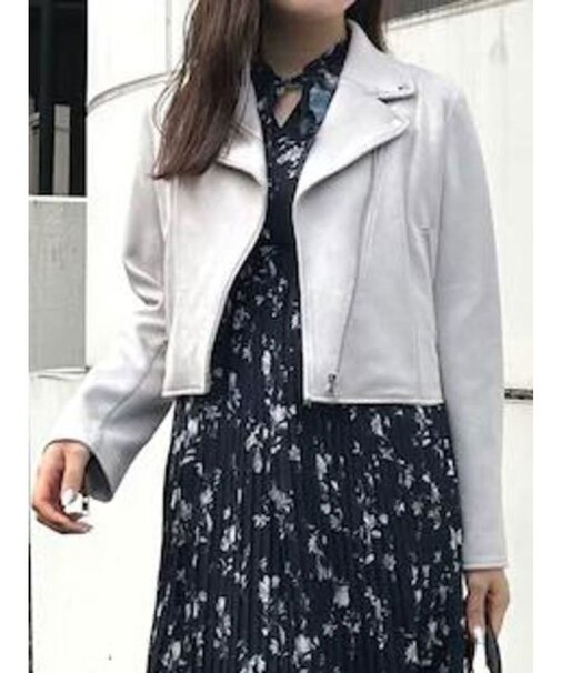 フェイクスエードコンパクトライダースジャケット