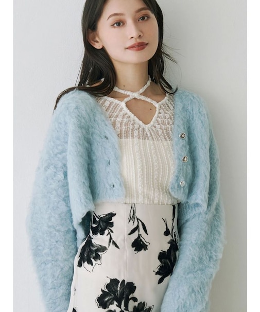 【WEB限定カラーあり】シャギークロップドカーディガン