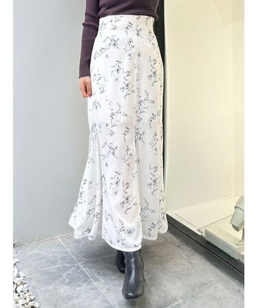 フラワープリントマーメイドスカート