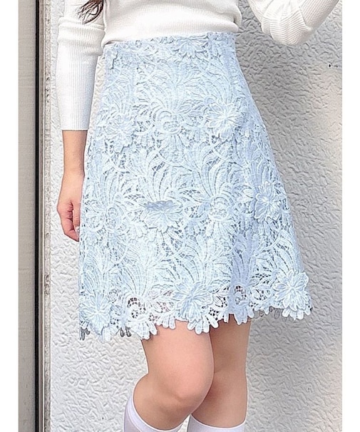 3Dスカラップレースミニスカート