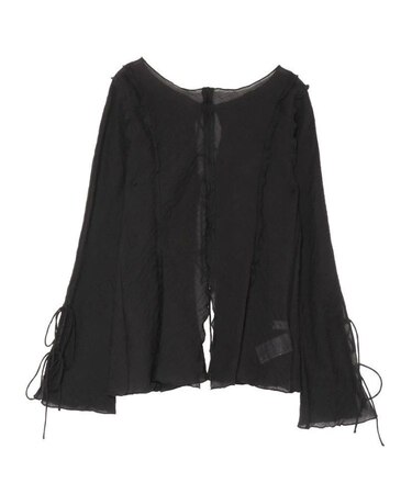 【OUNNOUN】楊柳2WAYフレアスリーブブラウス