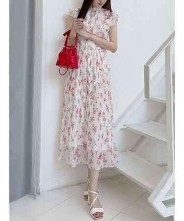 ラッフルプリーツティアードワンピース