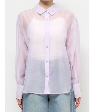 バックスリットシアーシャツ