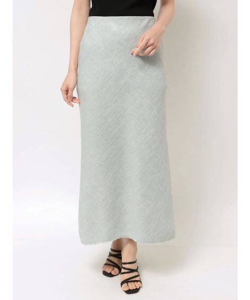 【OUNNOUN】ヘビーリネンナロースカート