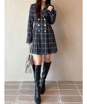 【WEB限定カラーあり】2WAYフィット&フレアジャケットワンピース