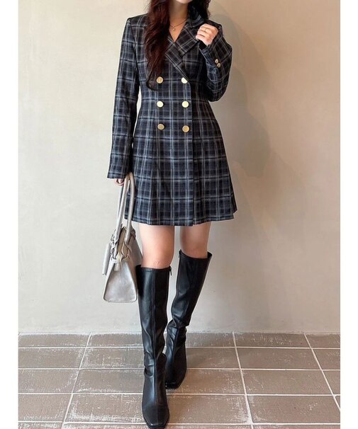 【WEB限定カラーあり】2WAYフィット&フレアジャケットワンピース