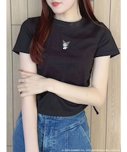 【メロクロコラボ】クロミワンポイント刺繍クロップドTシャツ