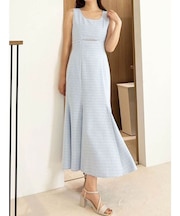 カットアウトツイードマーメイドワンピース