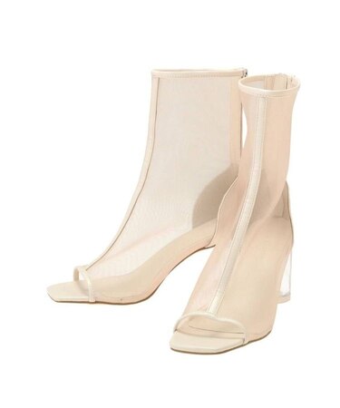 オープントゥメッシュブーツ