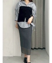 【OUNNOUN】マルチWAYレイヤードスカート