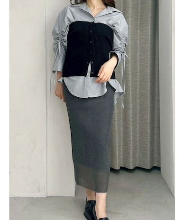【OUNNOUN】マルチWAYレイヤードスカート