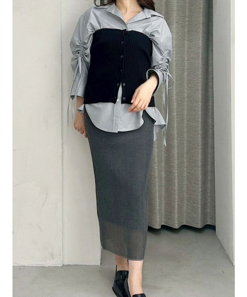 【OUNNOUN】マルチWAYレイヤードスカート