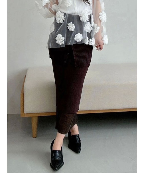 【OUNNOUN】マルチWAYレイヤードスカート