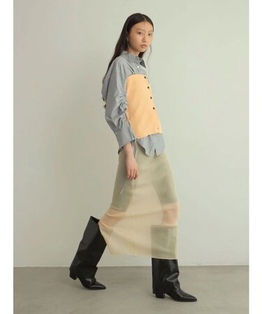 【OUNNOUN】マルチWAYレイヤードスカート
