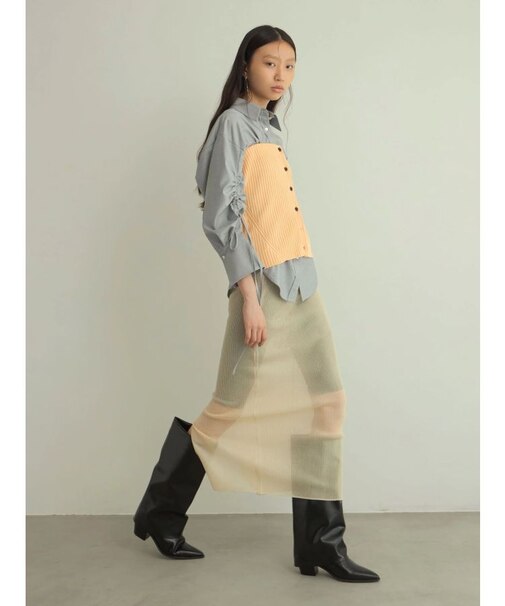 【OUNNOUN】マルチWAYレイヤードスカート