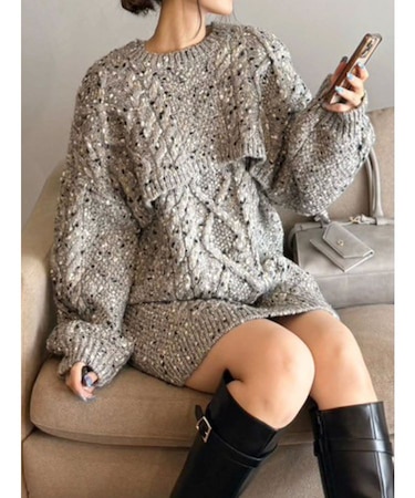 【OUNNOUN】3WAYケーブルチュニック