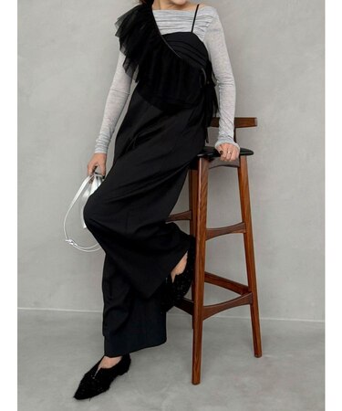 【OUNNOUN】ワイドレッグオールインワン