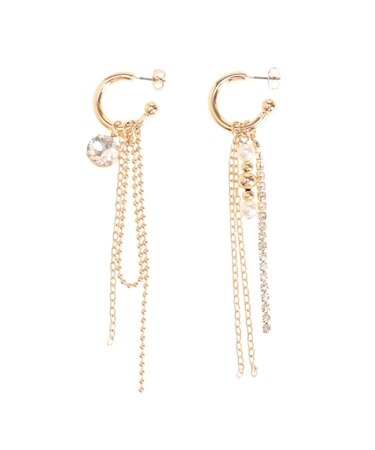 アシメメタルボールピアス