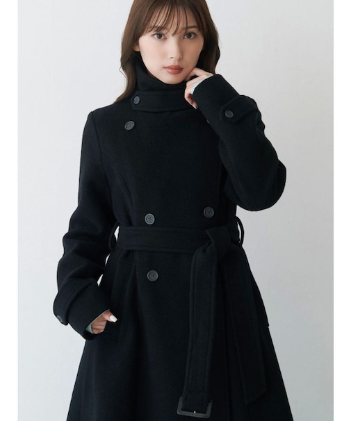 ウールスタンドカラーコート