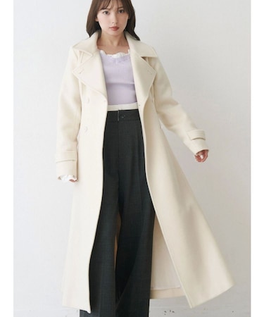 ウールスタンドカラーコート