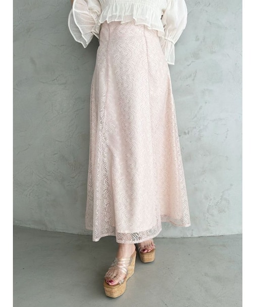 レースフレアコルセットスカート