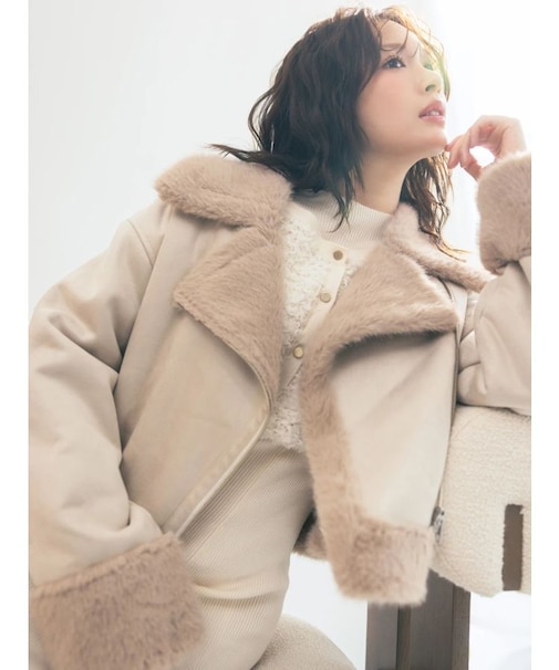 フェイクムートンボンバージャケット