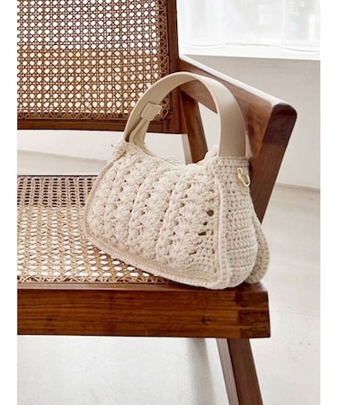 ニットラウンドバッグ