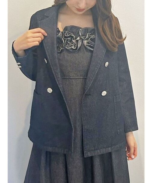 反応デニムジャケット