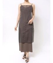 【OUNNOUN】オーガンジーレイヤードキャミワンピース