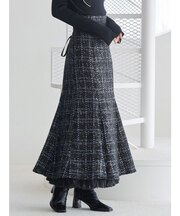 オリジナルツイードスソプリーツマーメイドスカート