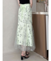 エンブロイダリーマーメイドスカート