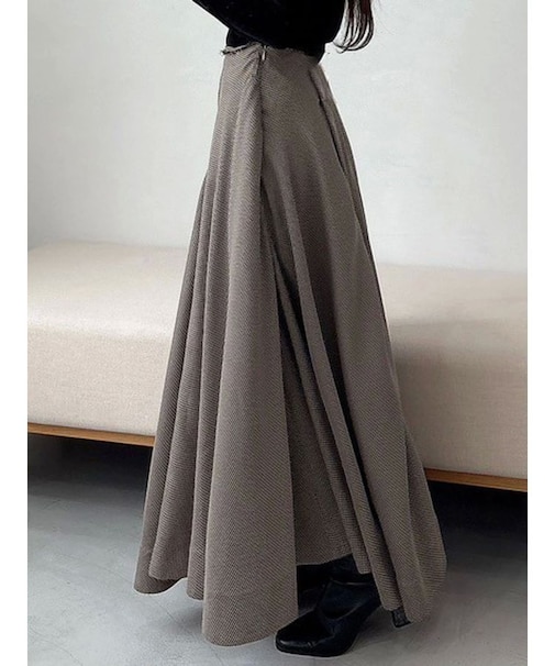 【OUNNOUN】サーキュラーフレアボリュームスカート