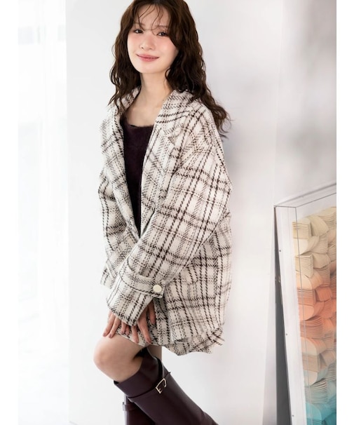 オリジナルロービングチェックPコート