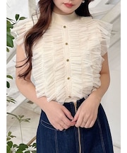 【追加生産】チュールフリルニット