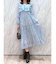花柄プリーツティアードワンピース