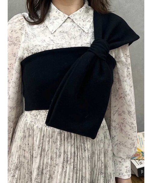 ビッグリボンニットビスチェ