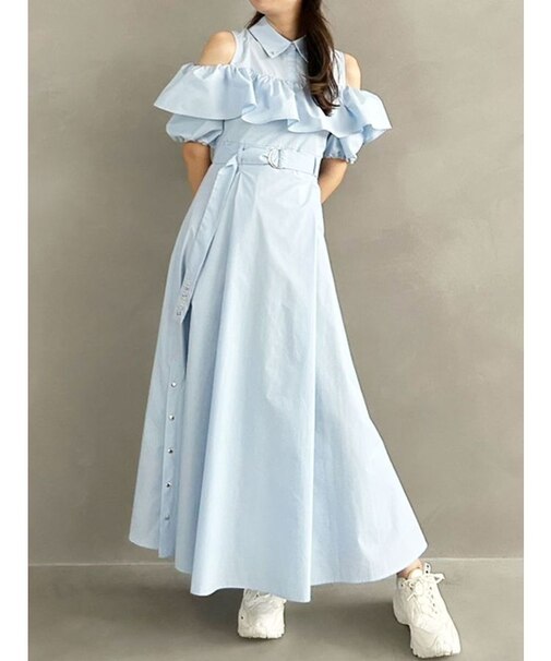 【MARY QUANTコラボ】ラッフルシャツワンピース